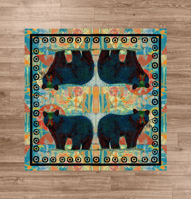 American Dakota Ruiz Bear Pair Collage Rug - R0261COL234