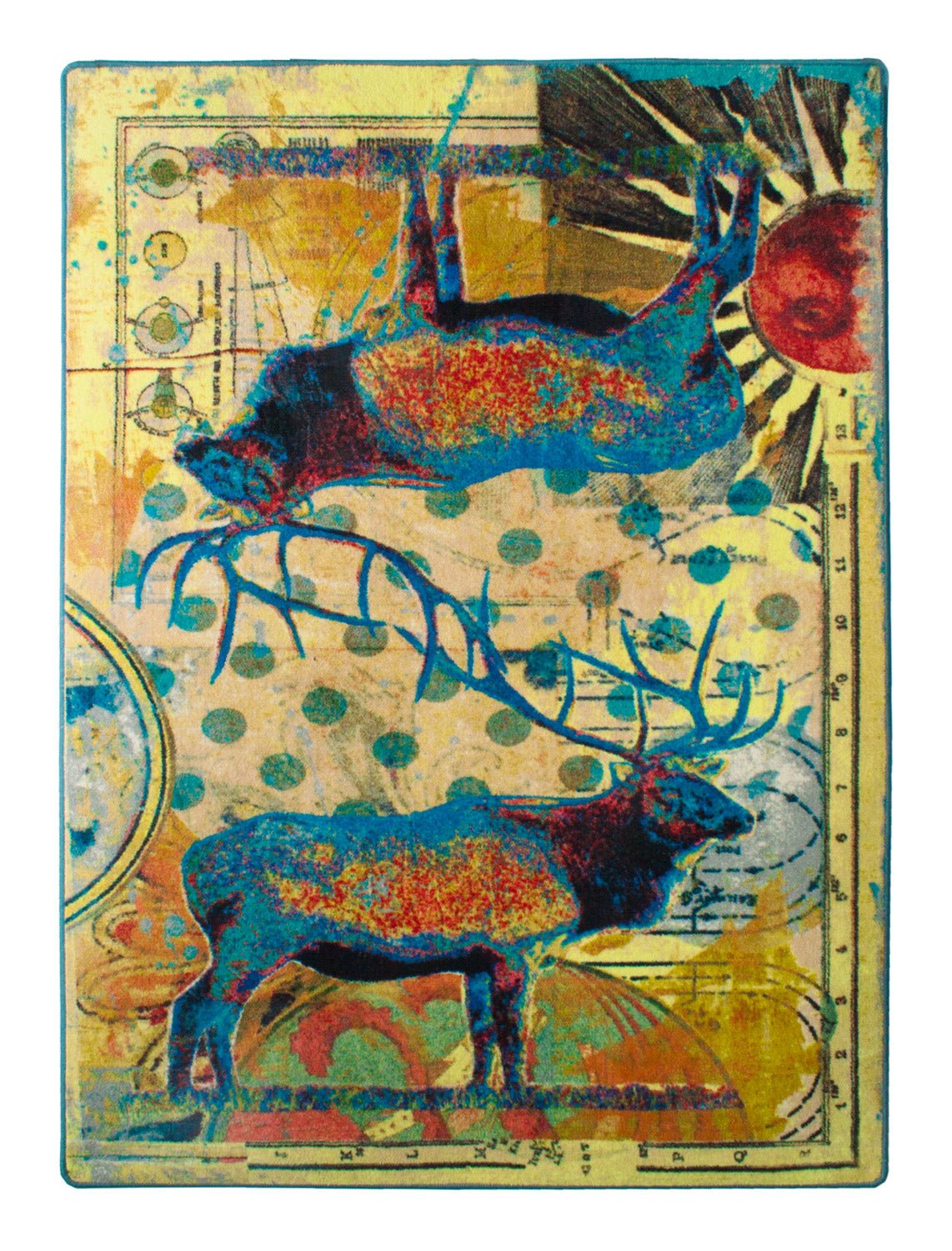 American Dakota Ruiz Elk Pair Splash Rug - R0269SPL234