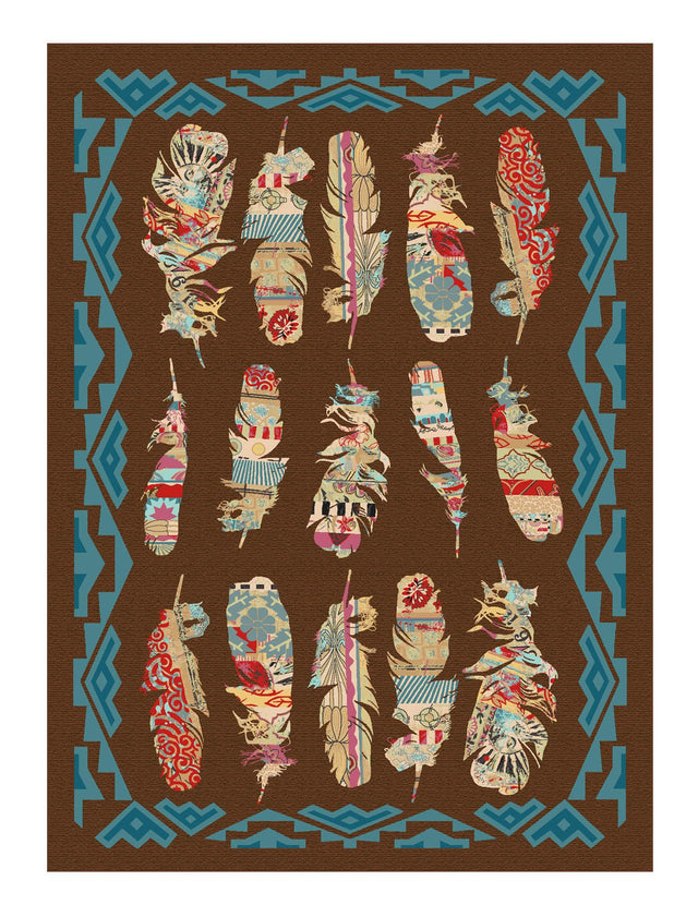 American Dakota Ruiz Feather Brown Rug - R0273BRN234