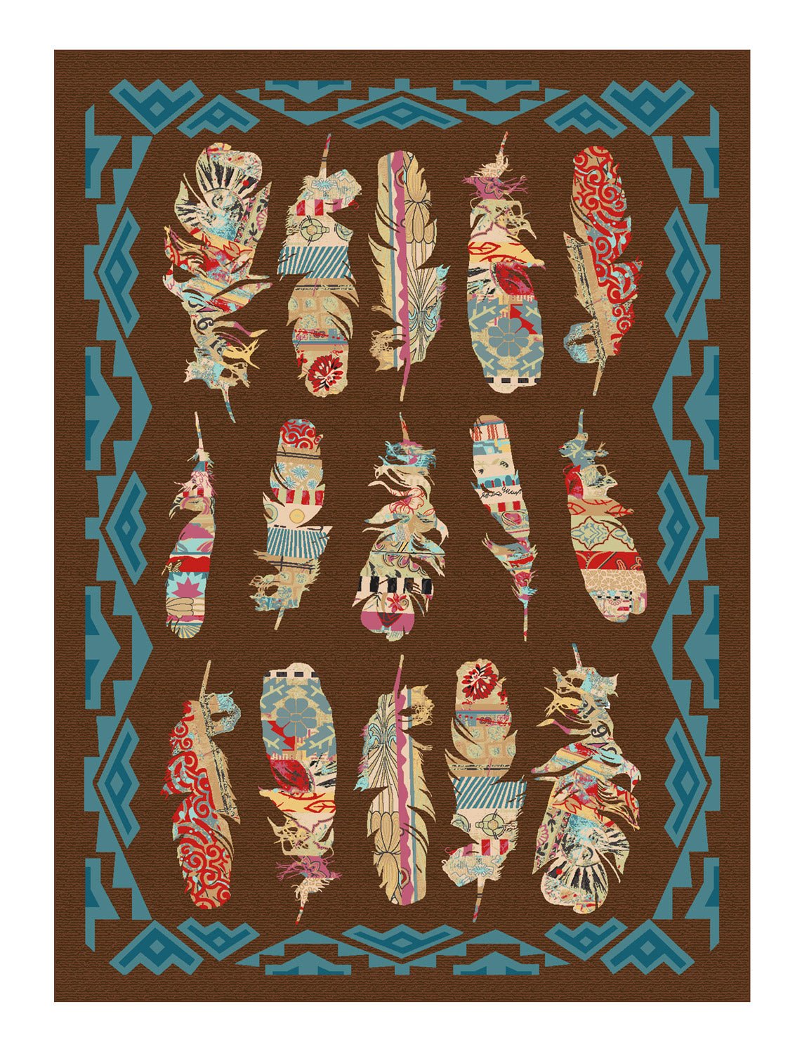 American Dakota Ruiz Feather Brown Rug - R0273BRN234
