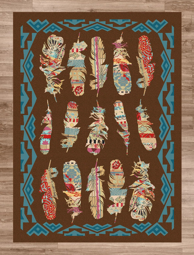 American Dakota Ruiz Feather Brown Rug - R0273BRN234