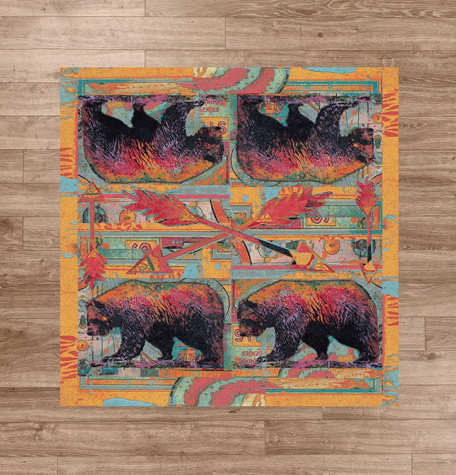 American Dakota Ruiz Walking Bear Sorbet Rug - R0222SBT234