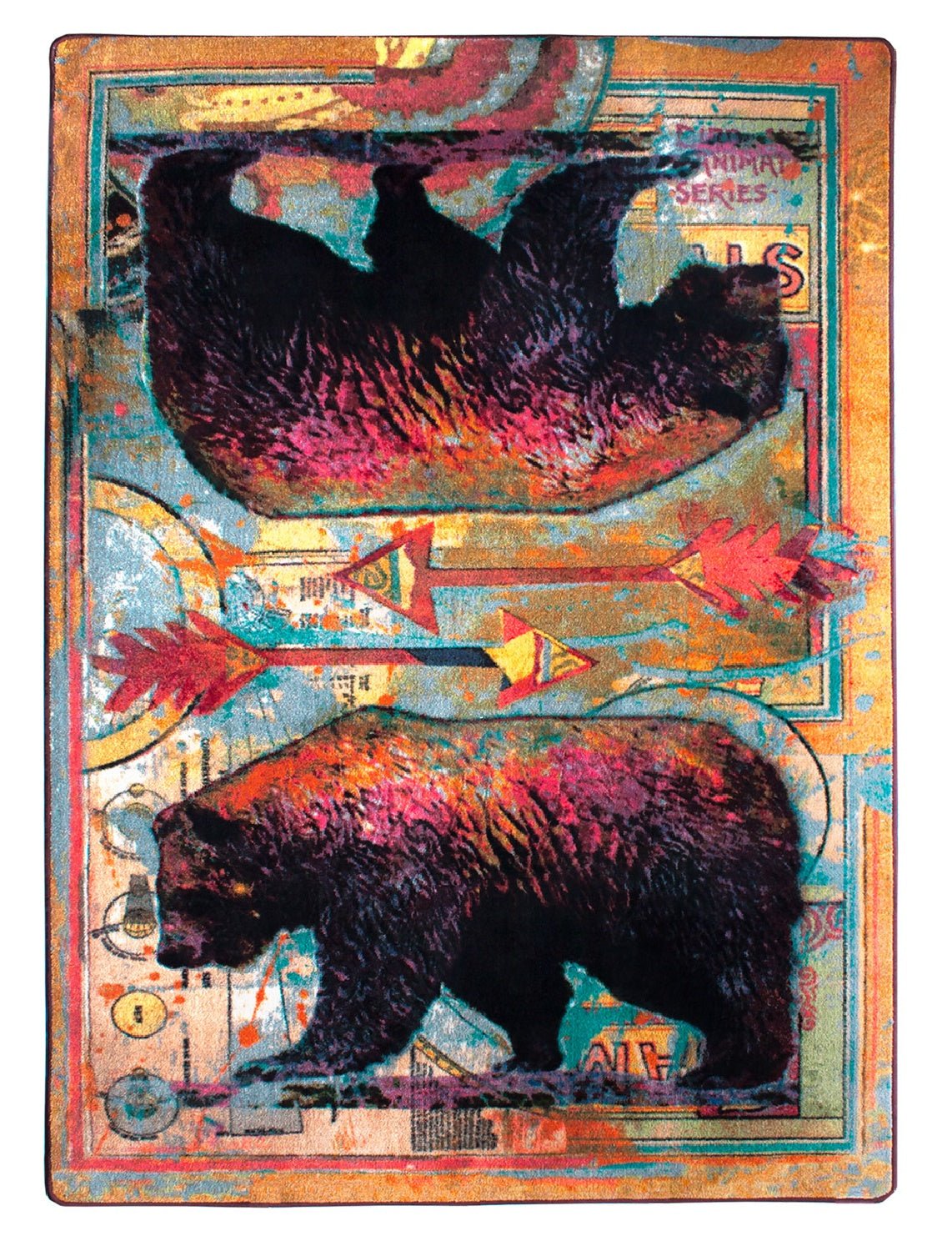 American Dakota Ruiz Walking Bear Sorbet Rug - R0222SBT234