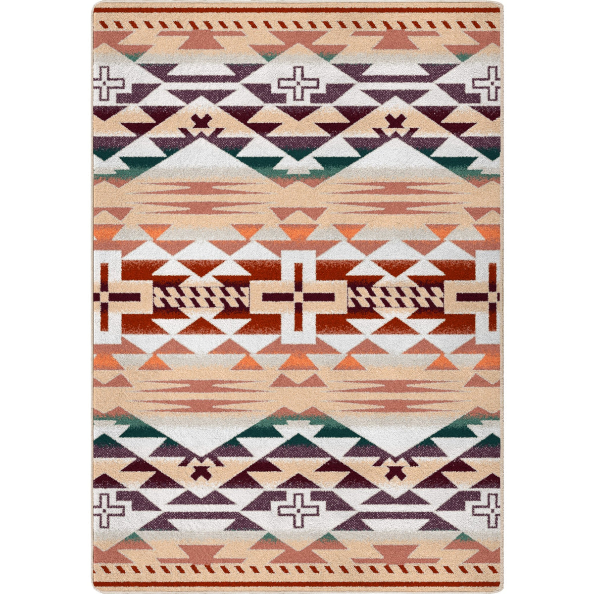 American Dakota Rustic Cross OKA Clay Rug