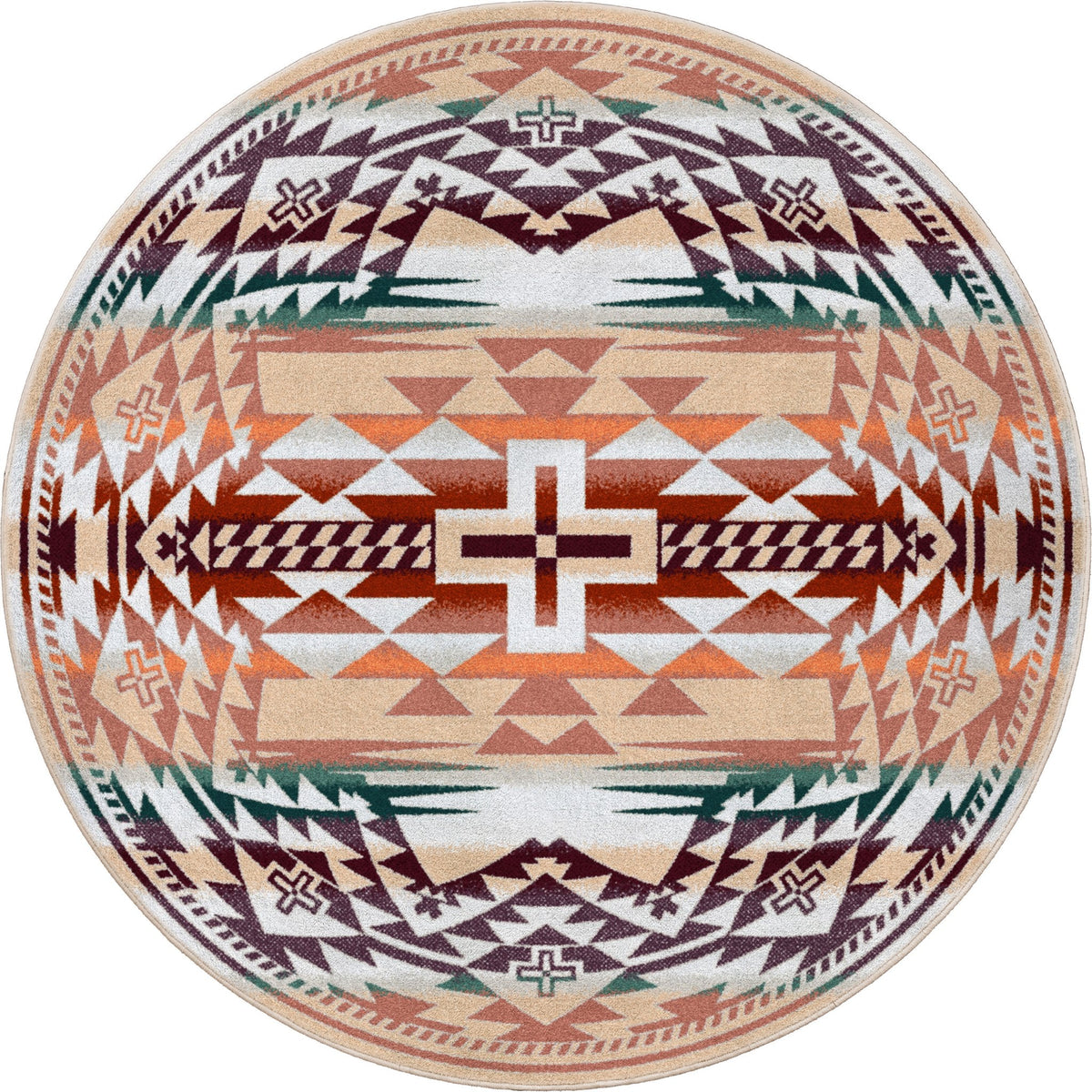American Dakota Rustic Cross OKA Clay Rug