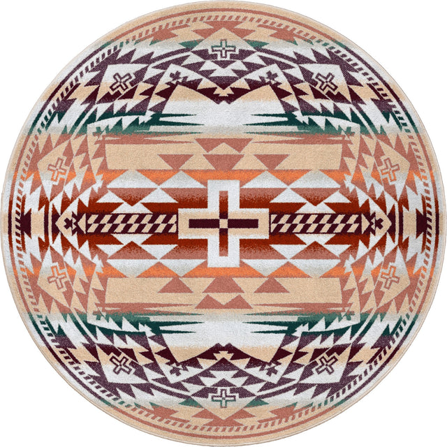 American Dakota Rustic Cross OKA Clay Rug