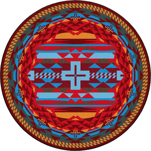 American Dakota Rustic Cross Sunset Rug