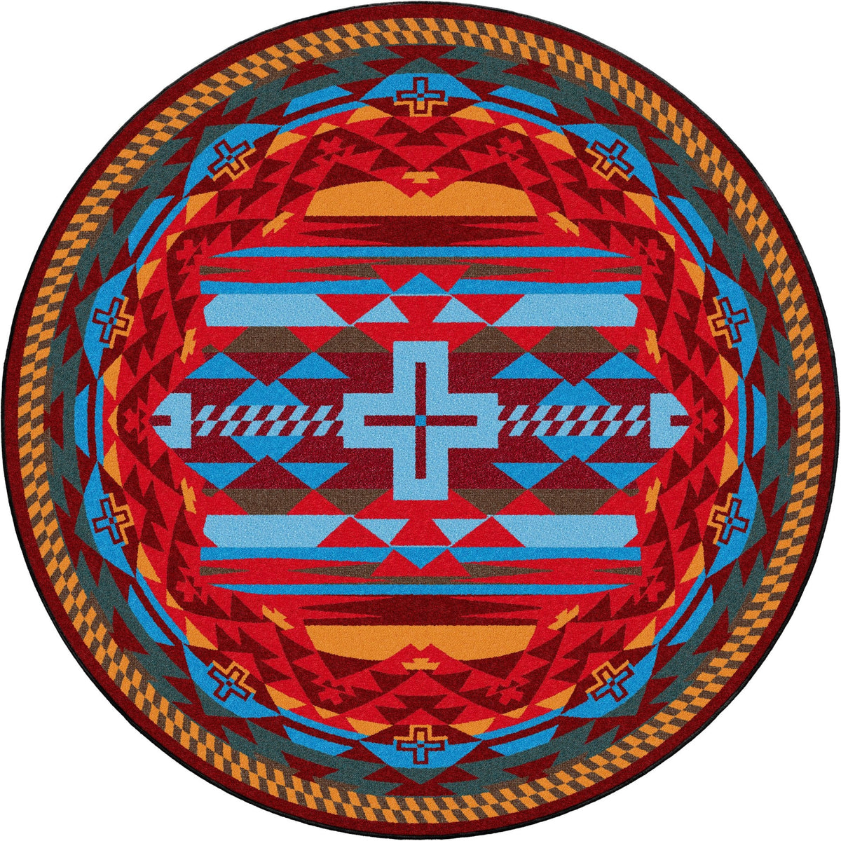 American Dakota Rustic Cross Sunset Rug