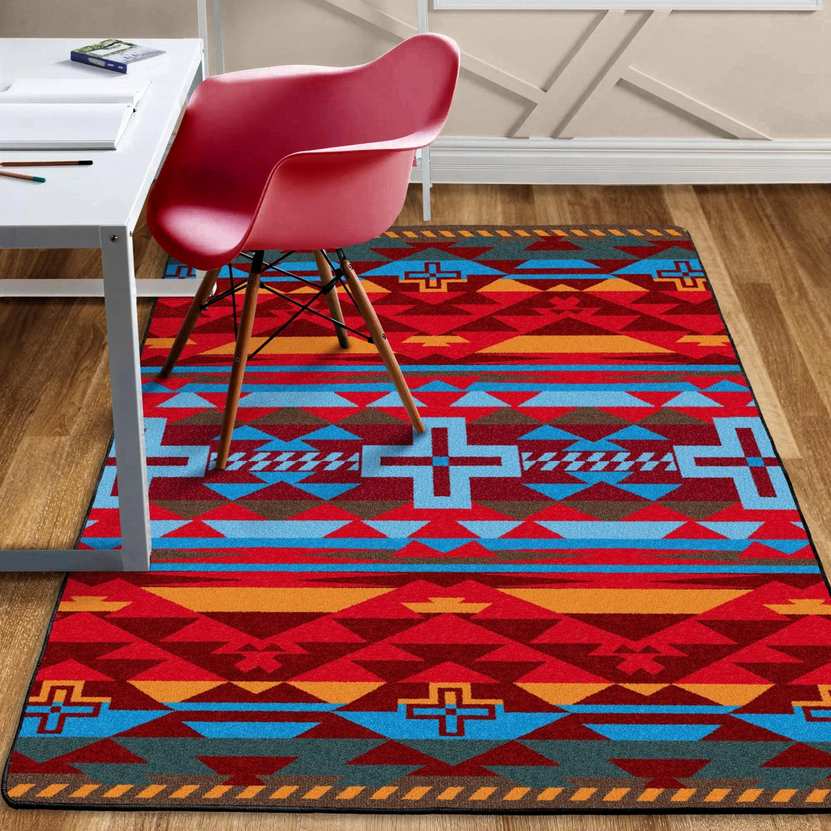 American Dakota Rustic Cross Sunset Rug