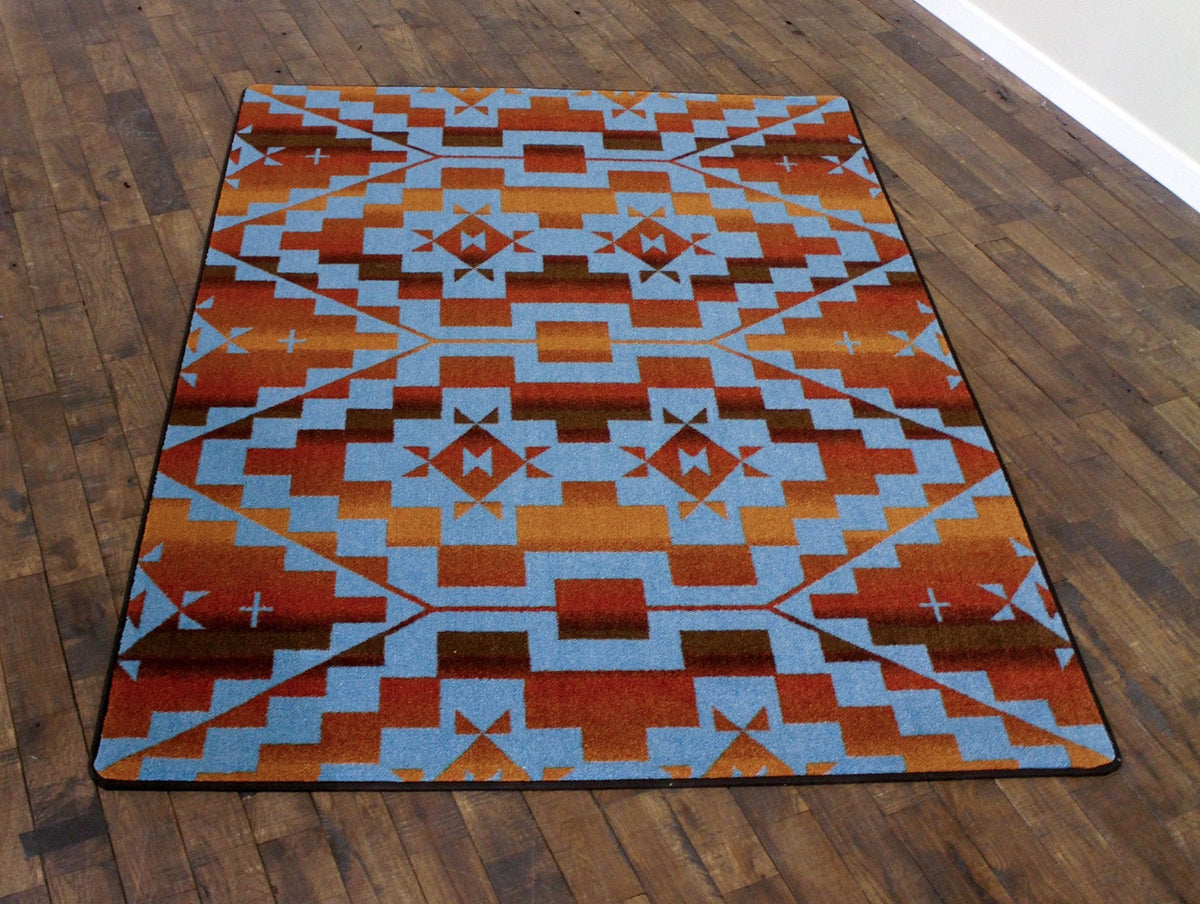 American Dakota Sacred Trail Red Burst Rug