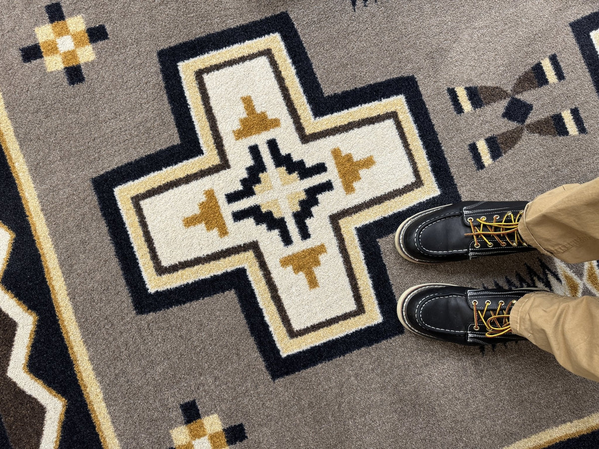 American Dakota Saint Cross Taupe Rug