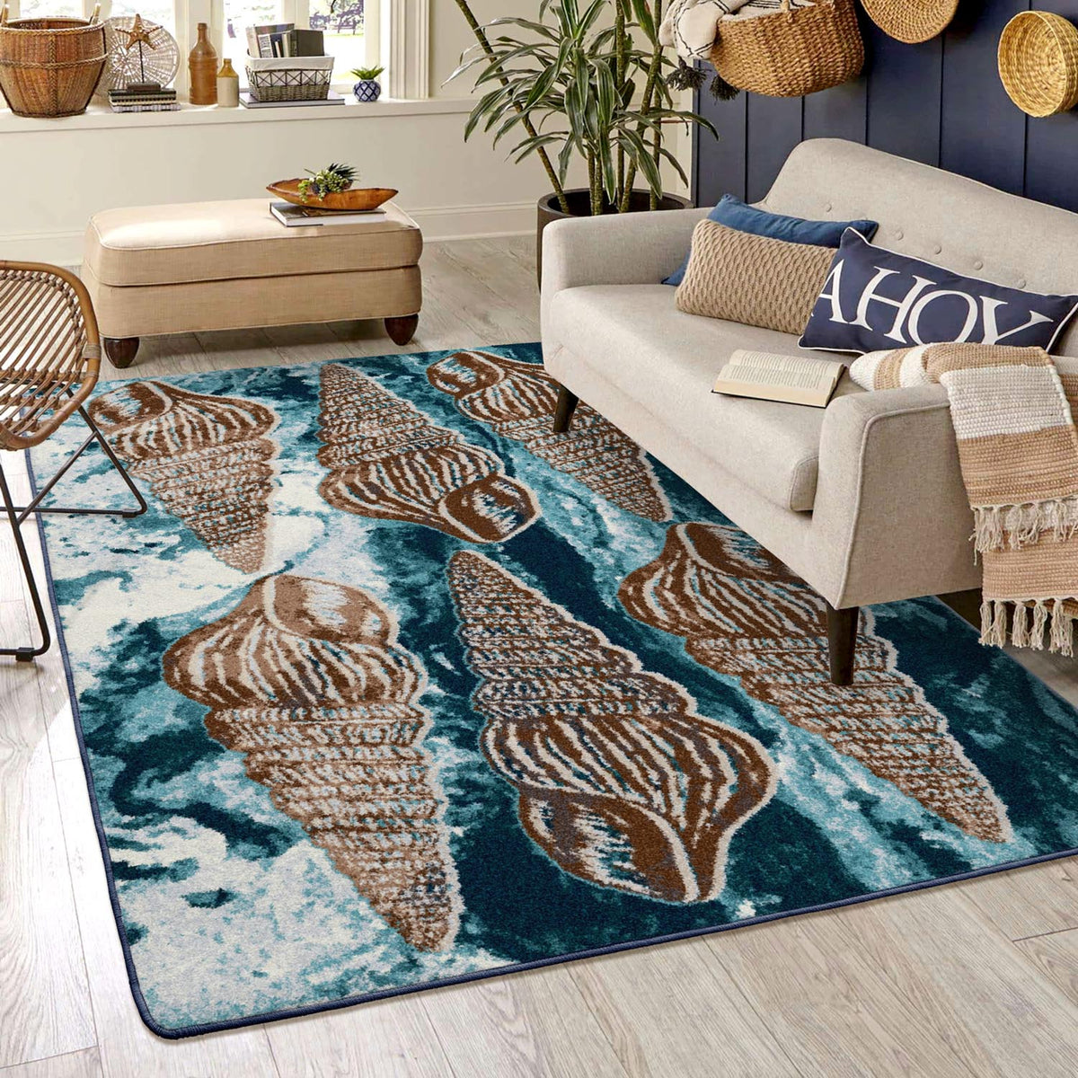 American Dakota Sally Sold Deep Seas Rug - 0466DSE234