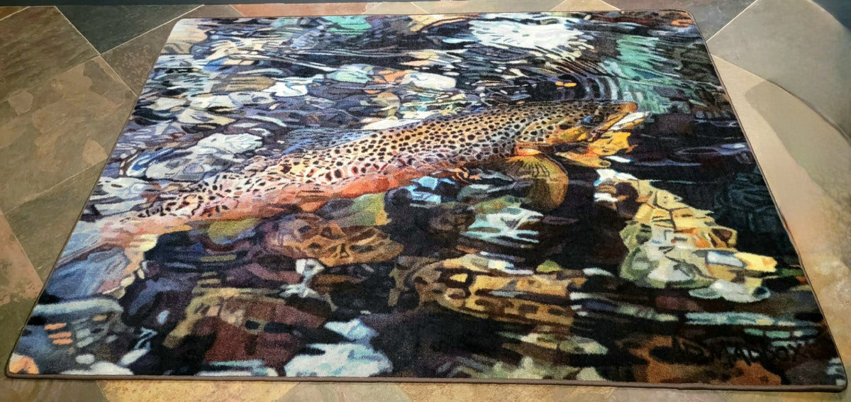 American Dakota Secluded Water Series Paint Rug - -