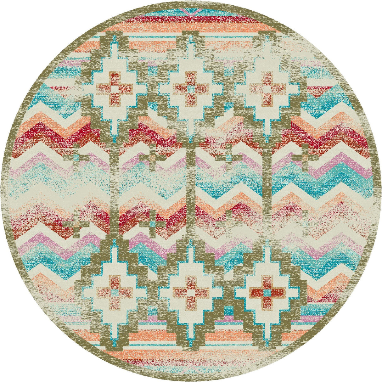American Dakota Shake Your Shawl Distressed Bright Rug