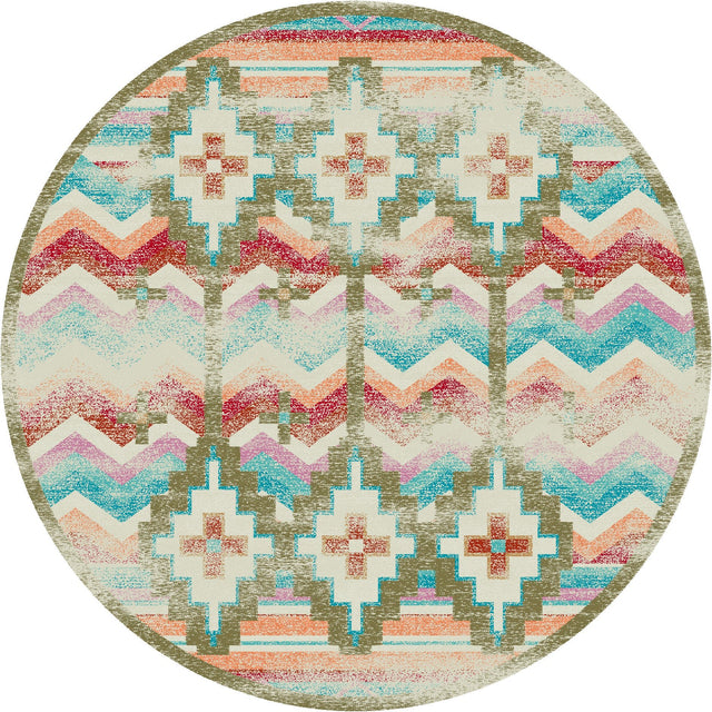 American Dakota Shake Your Shawl Distressed Bright Rug