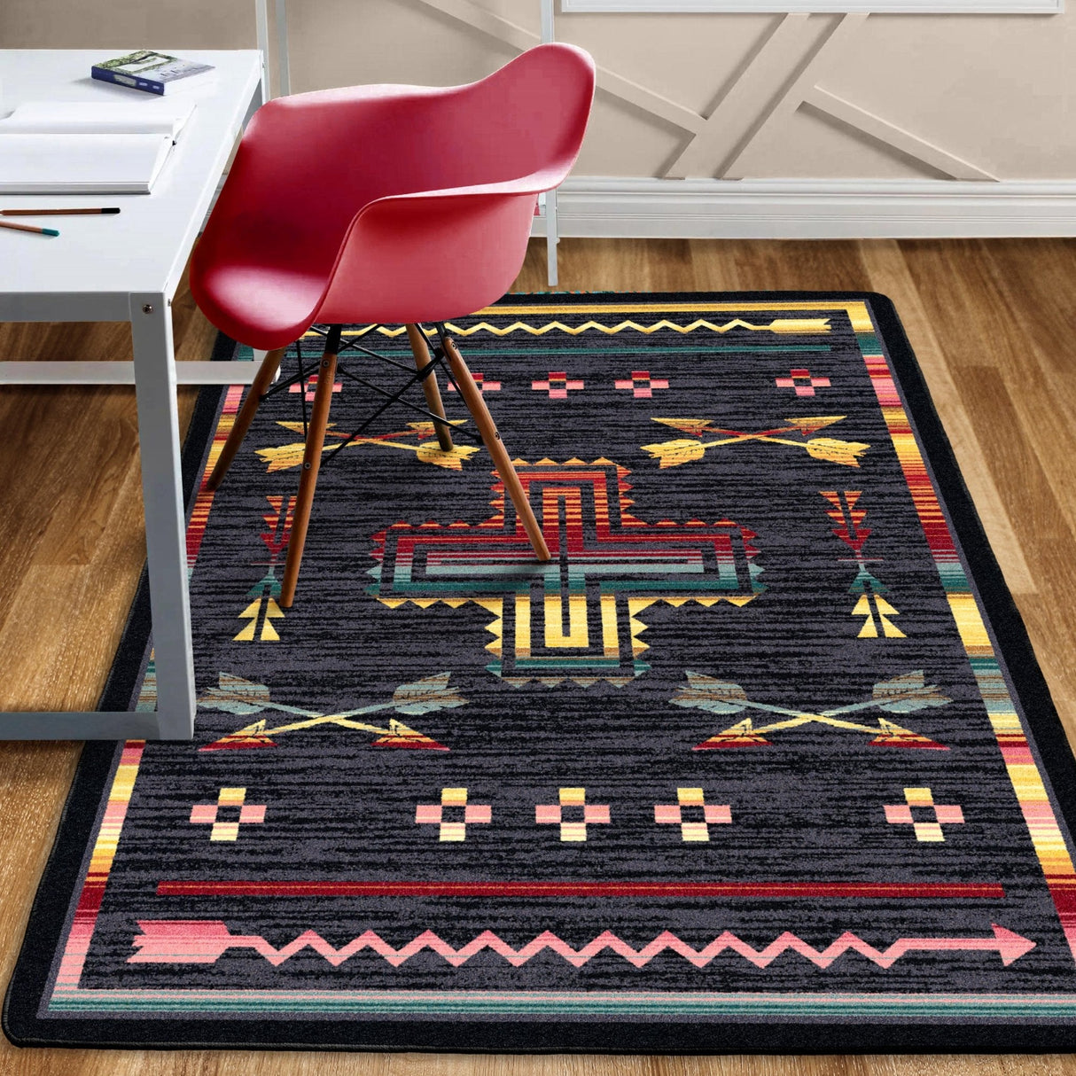 American Dakota Shoot Me Straight Gray Rug