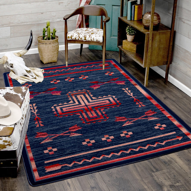 American Dakota Shoot Me Straight Power Red Rug