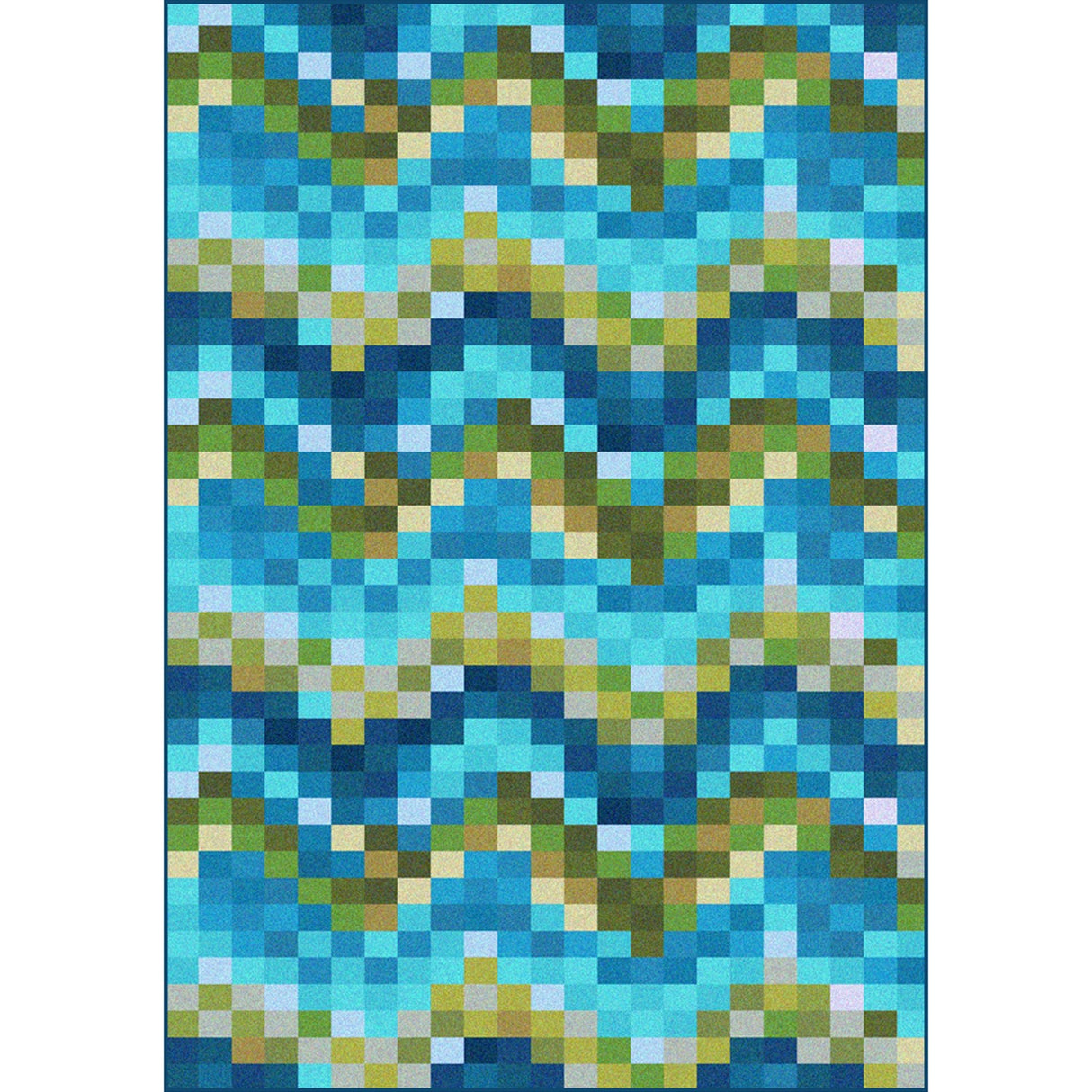 American Dakota Spa Tiles Aqua Rug - 0198AQU234