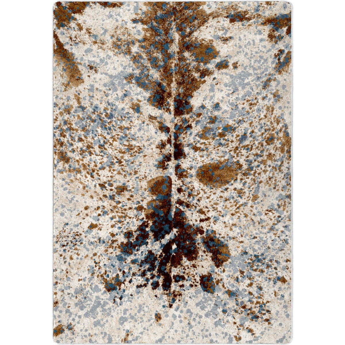 American Dakota Splatter Cowhide Denim Rug