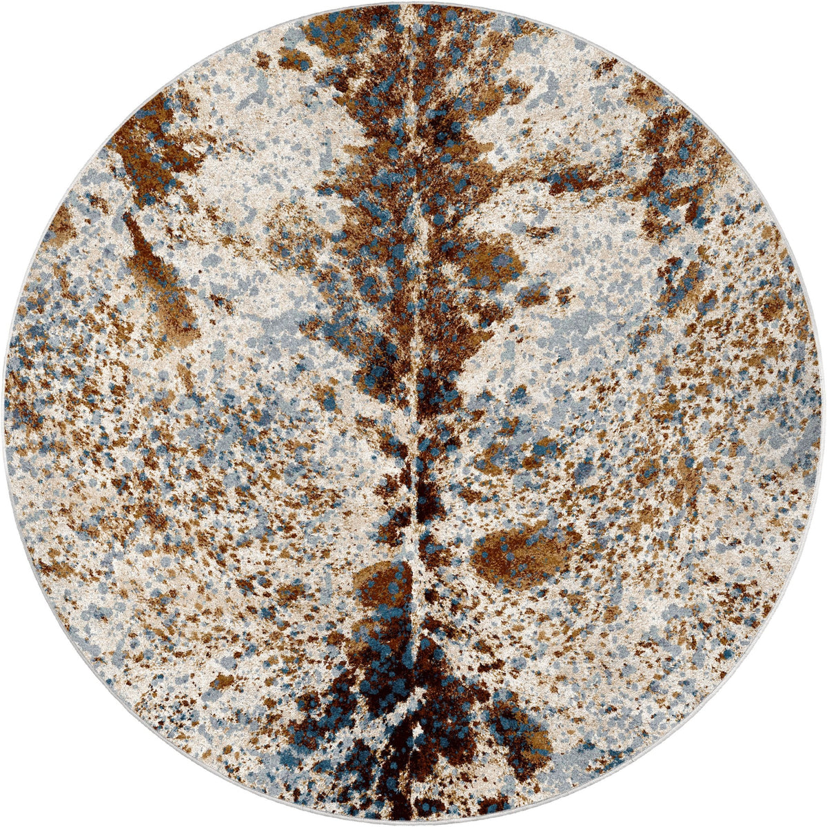 American Dakota Splatter Cowhide Denim Rug