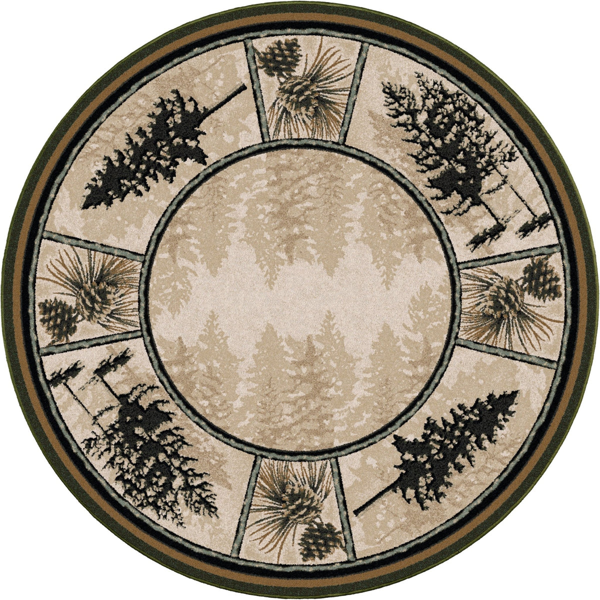 American Dakota Stoic Pines Forest Rug - 0186FOR234