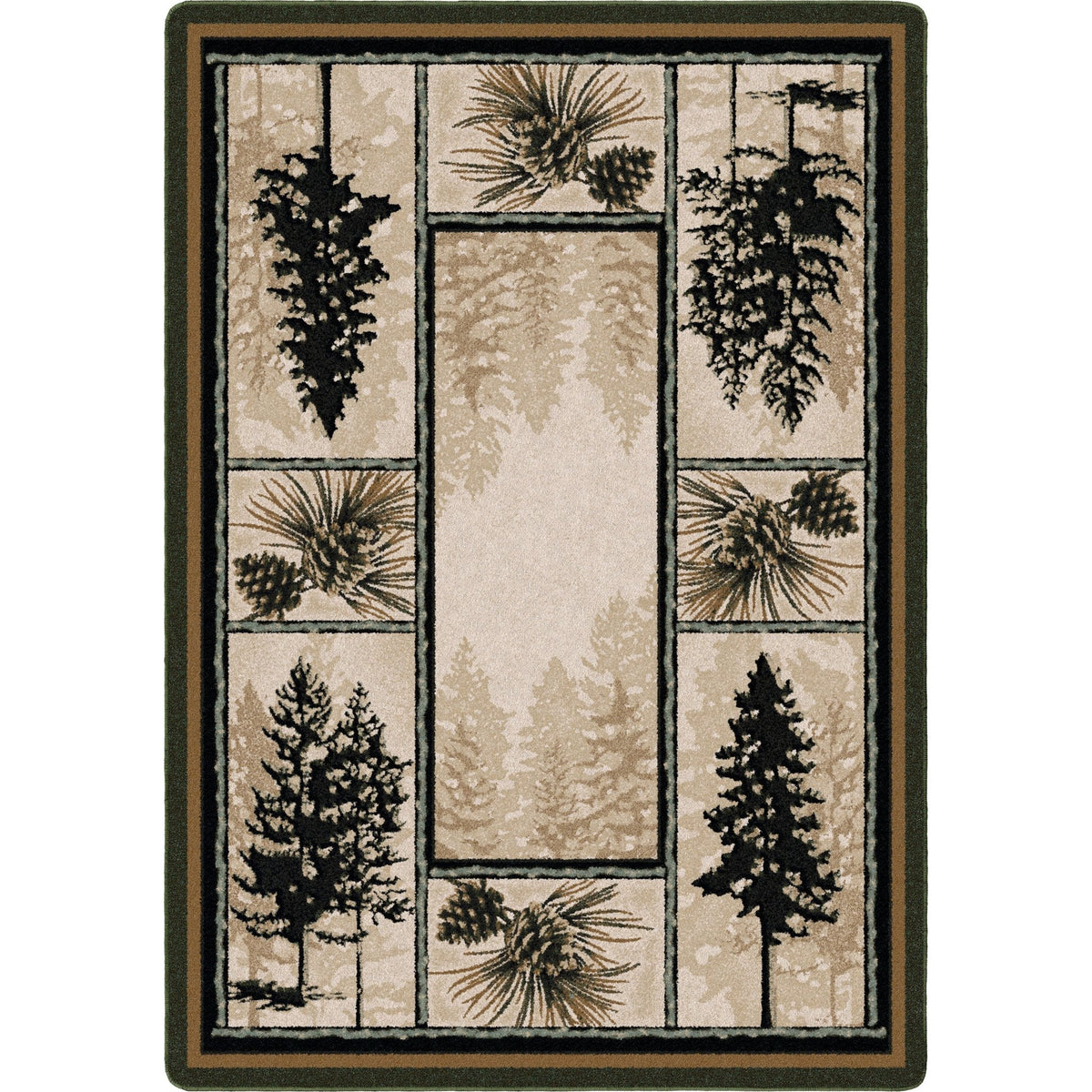 American Dakota Stoic Pines Forest Rug - 0186FOR234