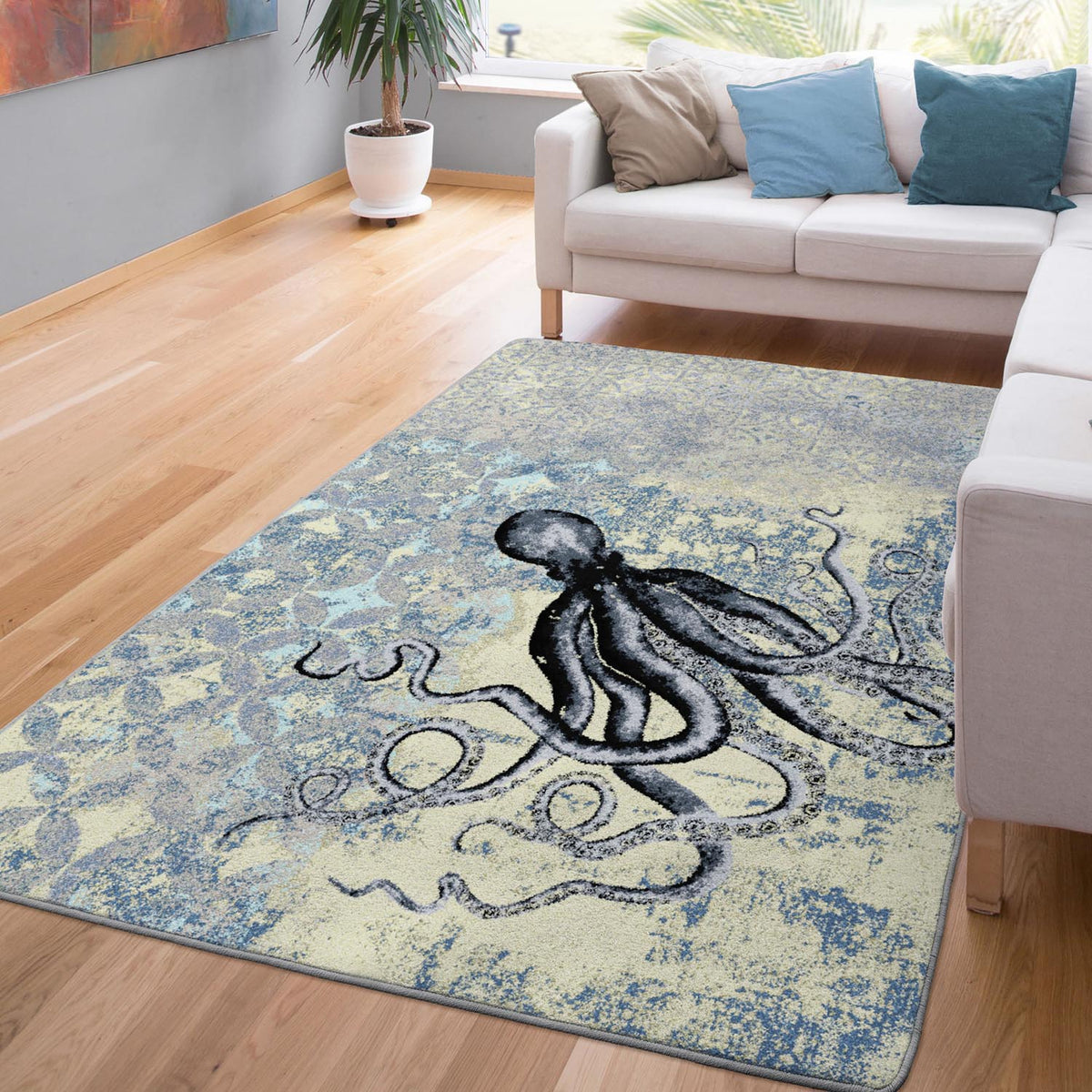 American Dakota Suckered Blissful Blue Rug - 0390BBL234