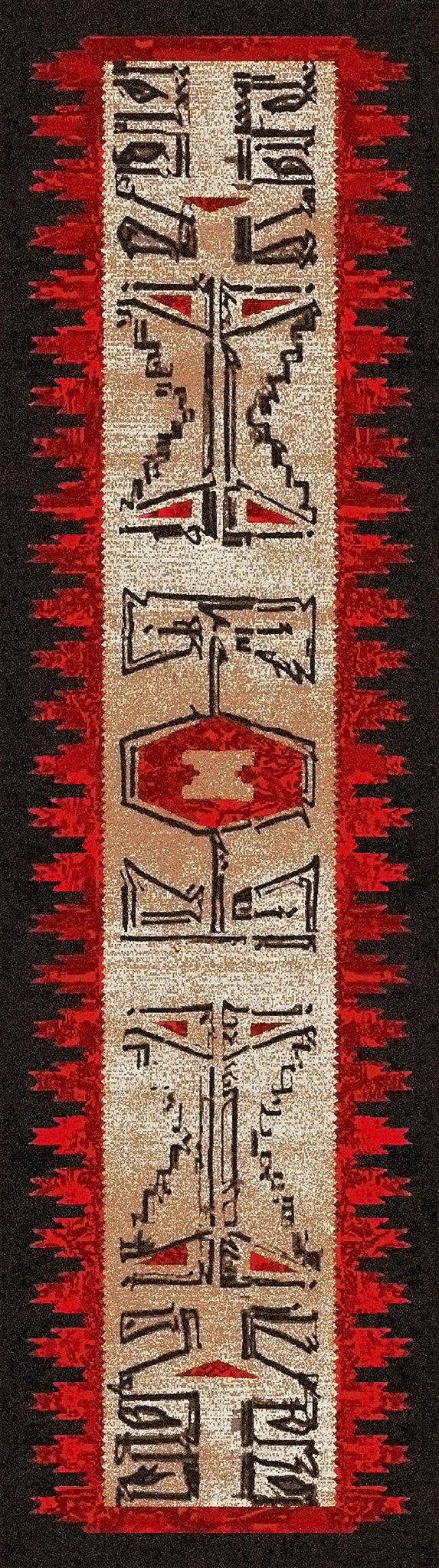 American Dakota Teec Nos Crush OKA Red Rug - OKA0345RED234