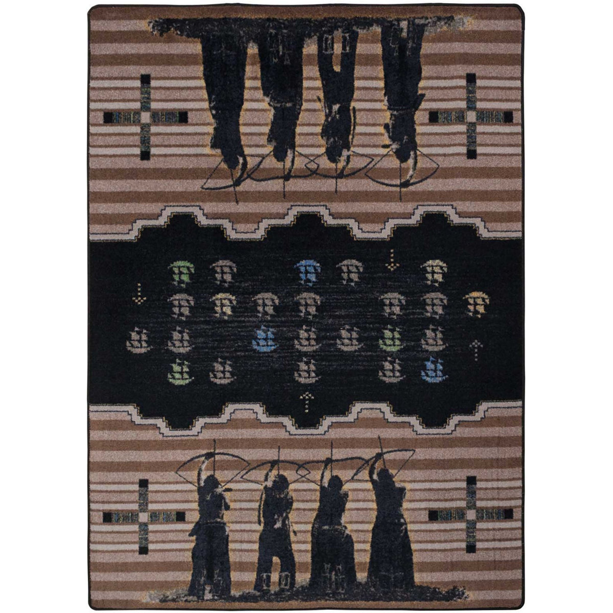 American Dakota The Invaders Brown Rug - SPJ0290BRN201