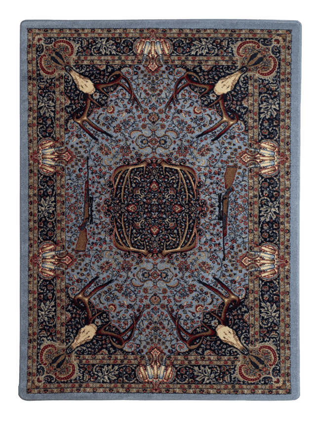 American Dakota Trophy Room Blue Rug - 0385BLU234