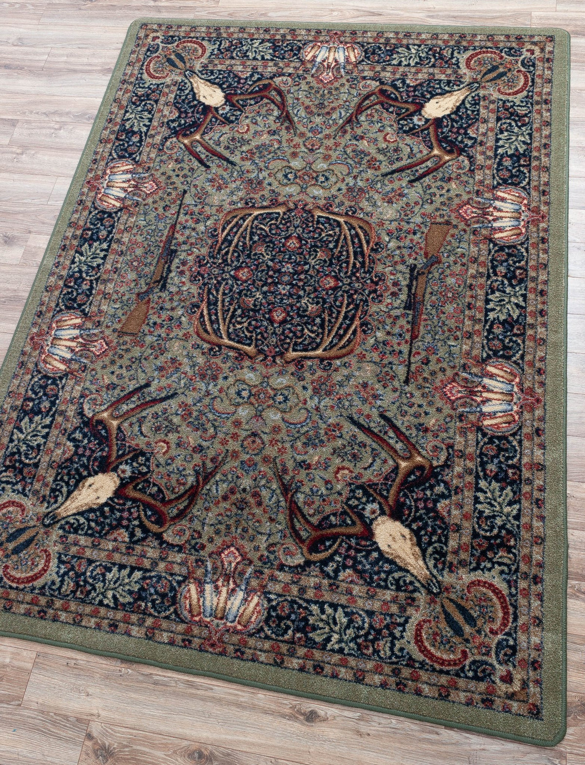 American Dakota Trophy Room Green Rug - 0385GRN234