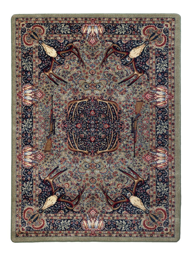 American Dakota Trophy Room Green Rug - 0385GRN234