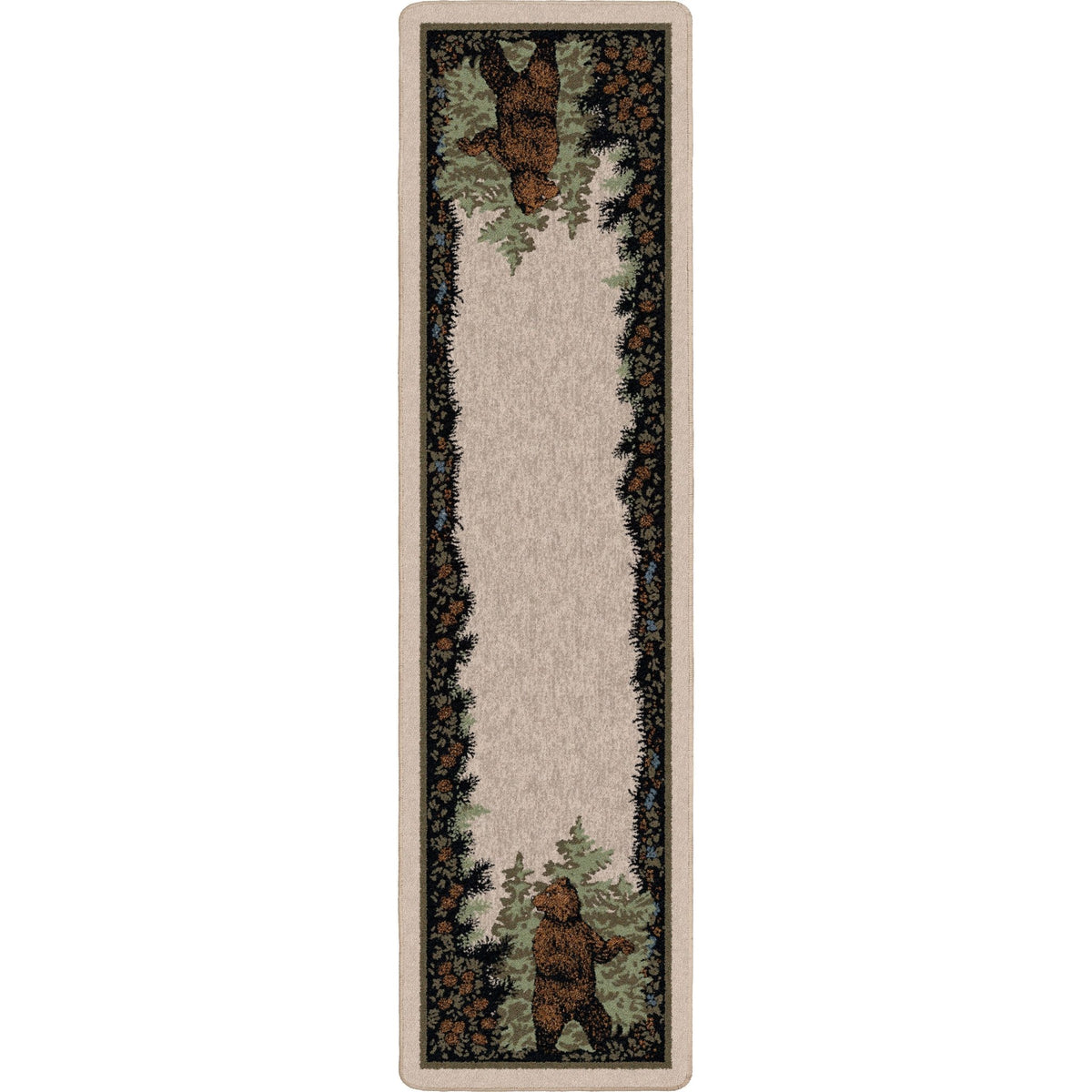 American Dakota Twin Bears Green Rug - 0110GRN234