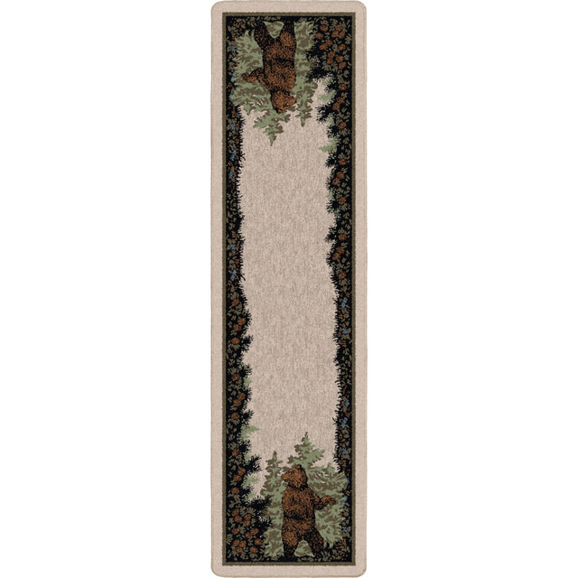 American Dakota Twin Bears Green Rug - 0110GRN234