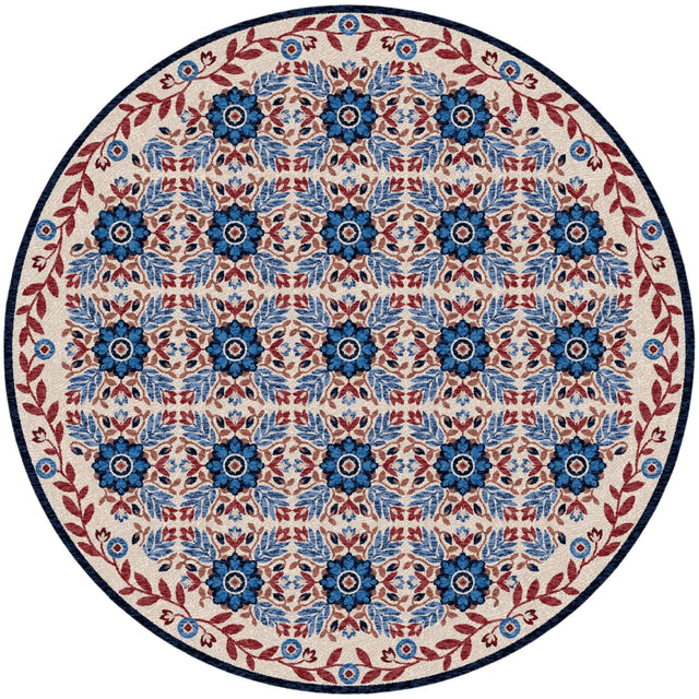 American Dakota United Quilt Antique Red White & Blue Rug - 0723RWB234