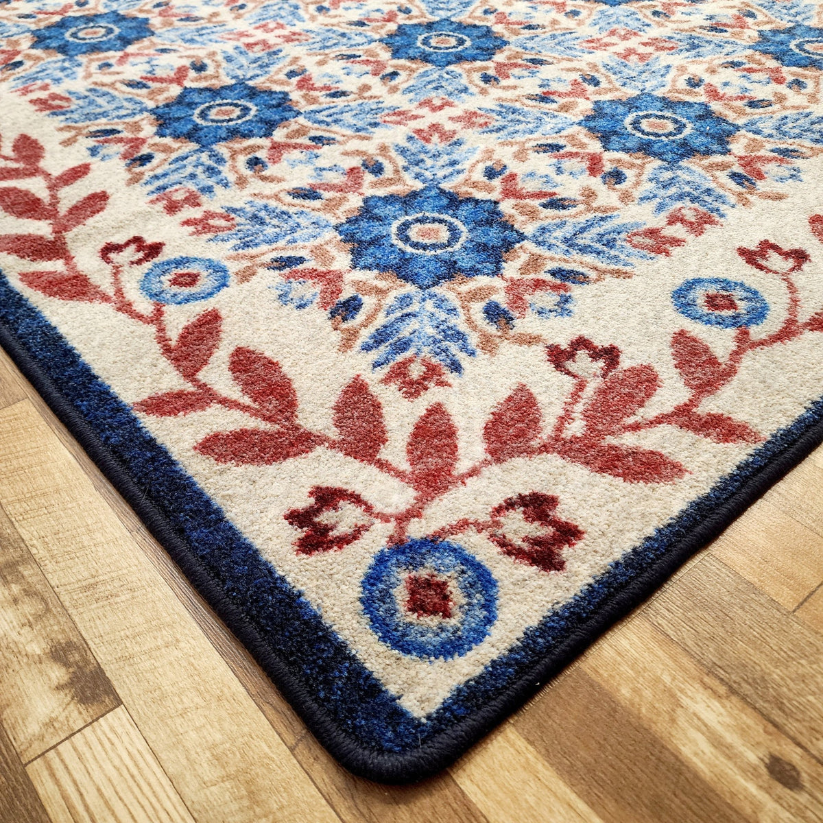 American Dakota United Quilt Antique Red White & Blue Rug - 0723RWB234
