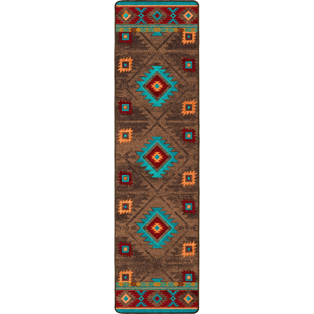 American Dakota Whisky River Turquoise Rug