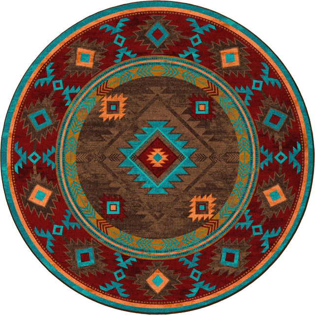 American Dakota Whisky River Turquoise Rug
