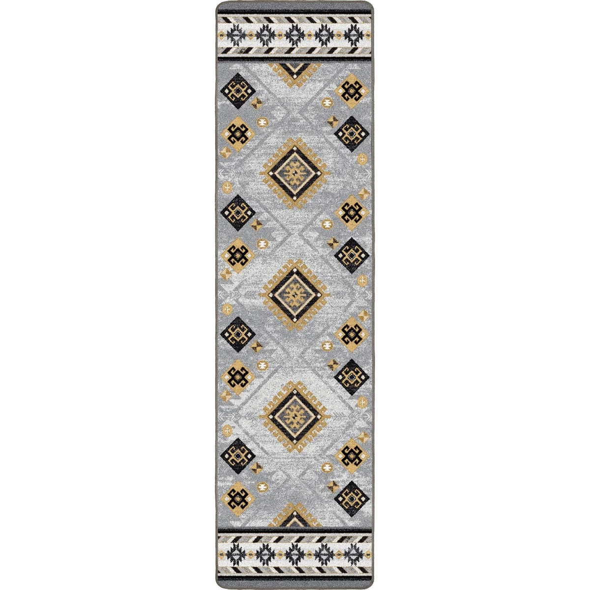 American Dakota Wild Whiskey Grey and Gold Rug