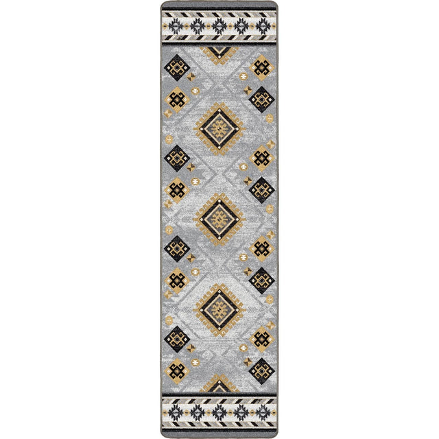 American Dakota Wild Whiskey Grey and Gold Rug