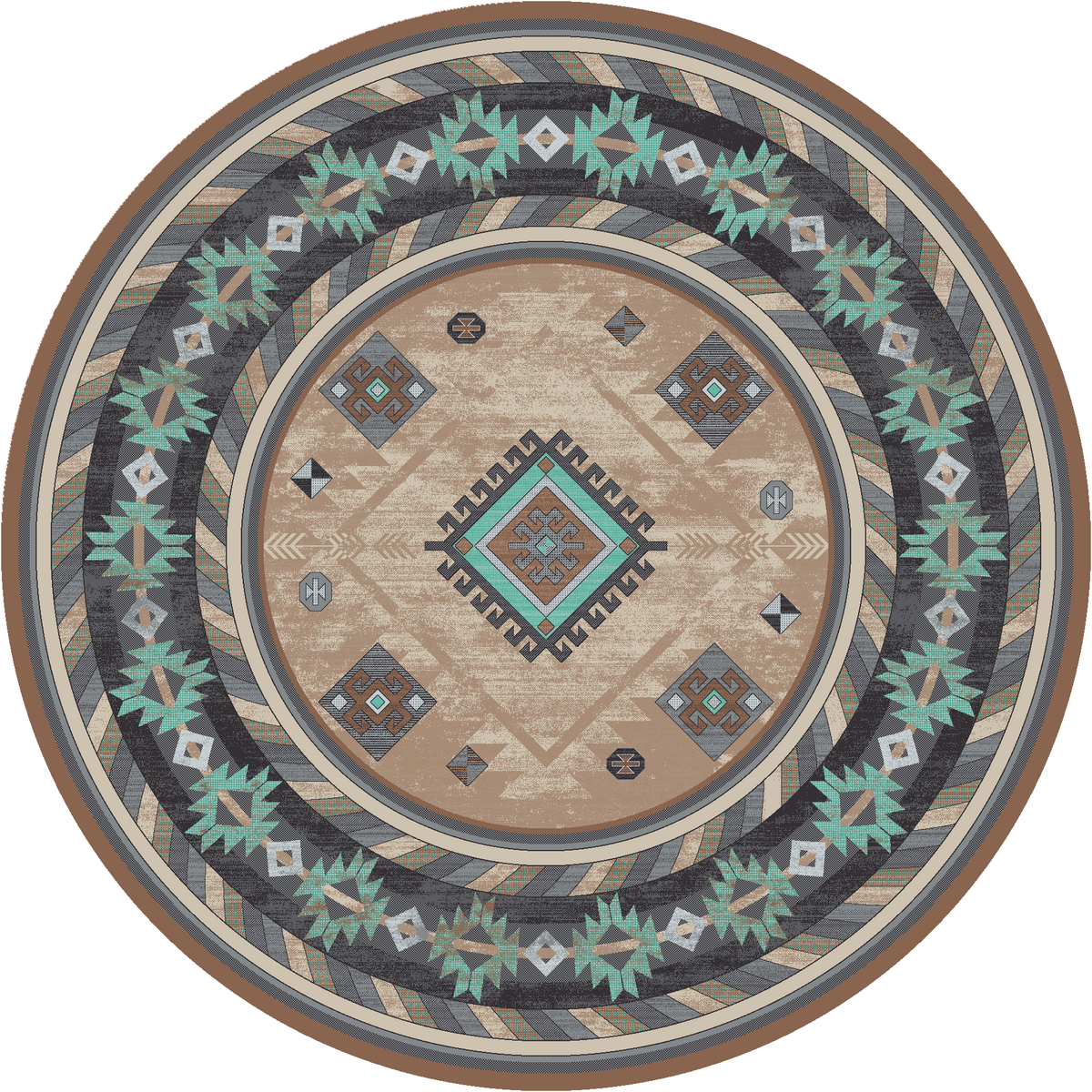 American Dakota Wild Whiskey Mint Rug