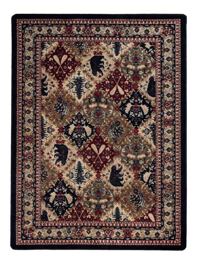 American Dakota Wilderness Panel Multi Rug - 0387MUL280