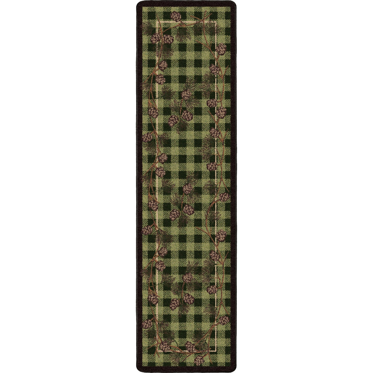 American Dakota Wooded Pines Green Rug - 0180GRN234