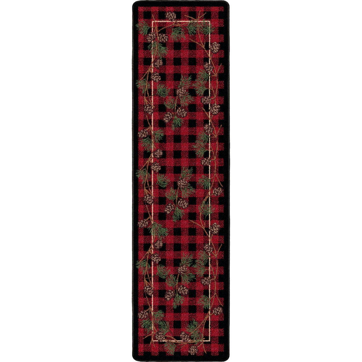 American Dakota Wooded Pines Red Rug - 0180RED234
