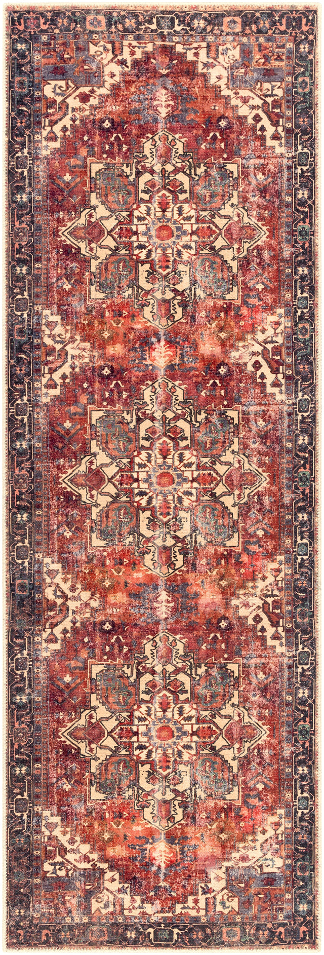 Surya Amelie Aml-2308 Rust, Dark Green, Butter, Denim Rugs.