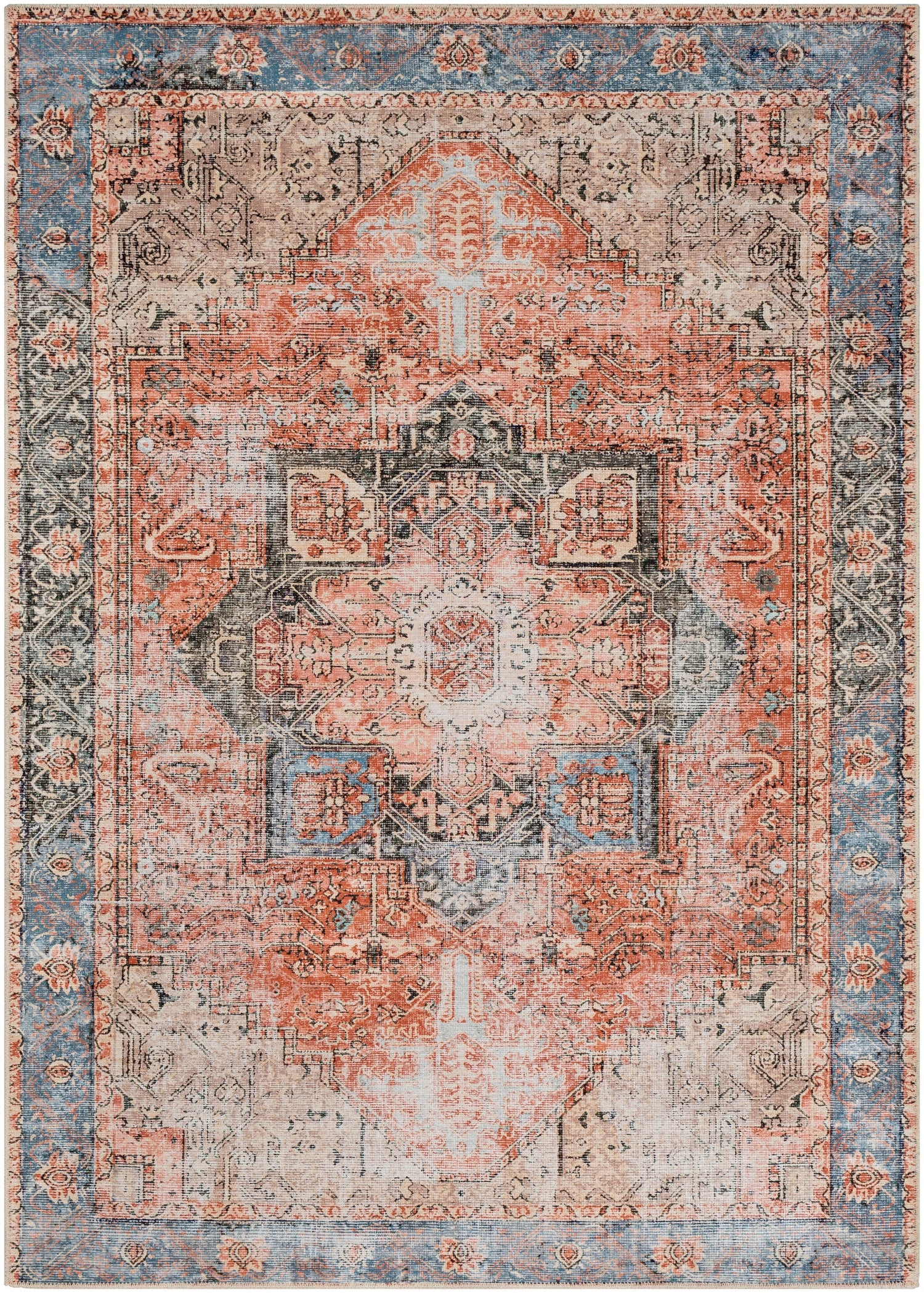 Surya Amelie Aml-2309 Rose, Denim, Butter, Beige Rugs.