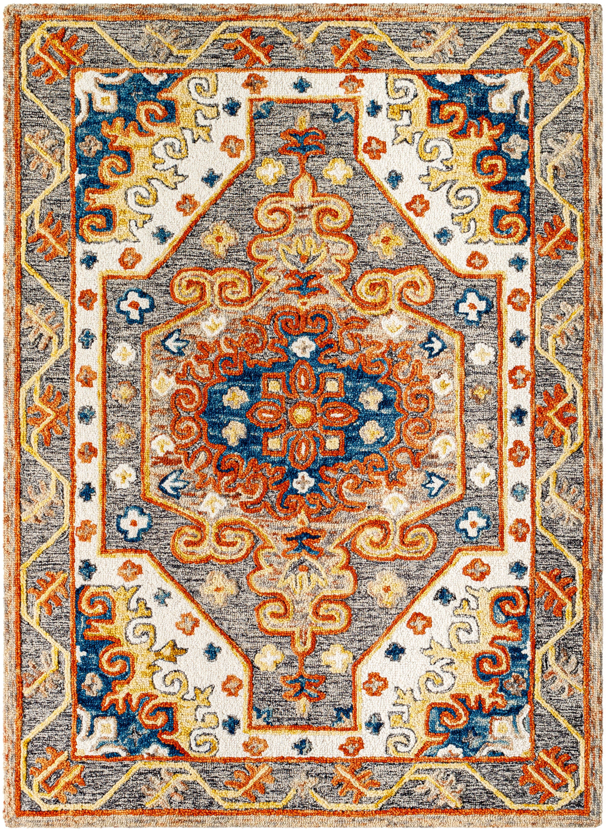 Surya Amita Amz-2300 Copper, Natural, Camel, Sage, Mocha, Khaki, Tan, Metallic - Silver Rug.