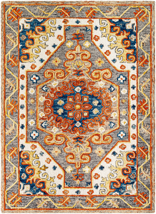 Surya Amita Amz-2300 Copper, Natural, Camel, Sage, Mocha, Khaki, Tan, Metallic - Silver Rug.