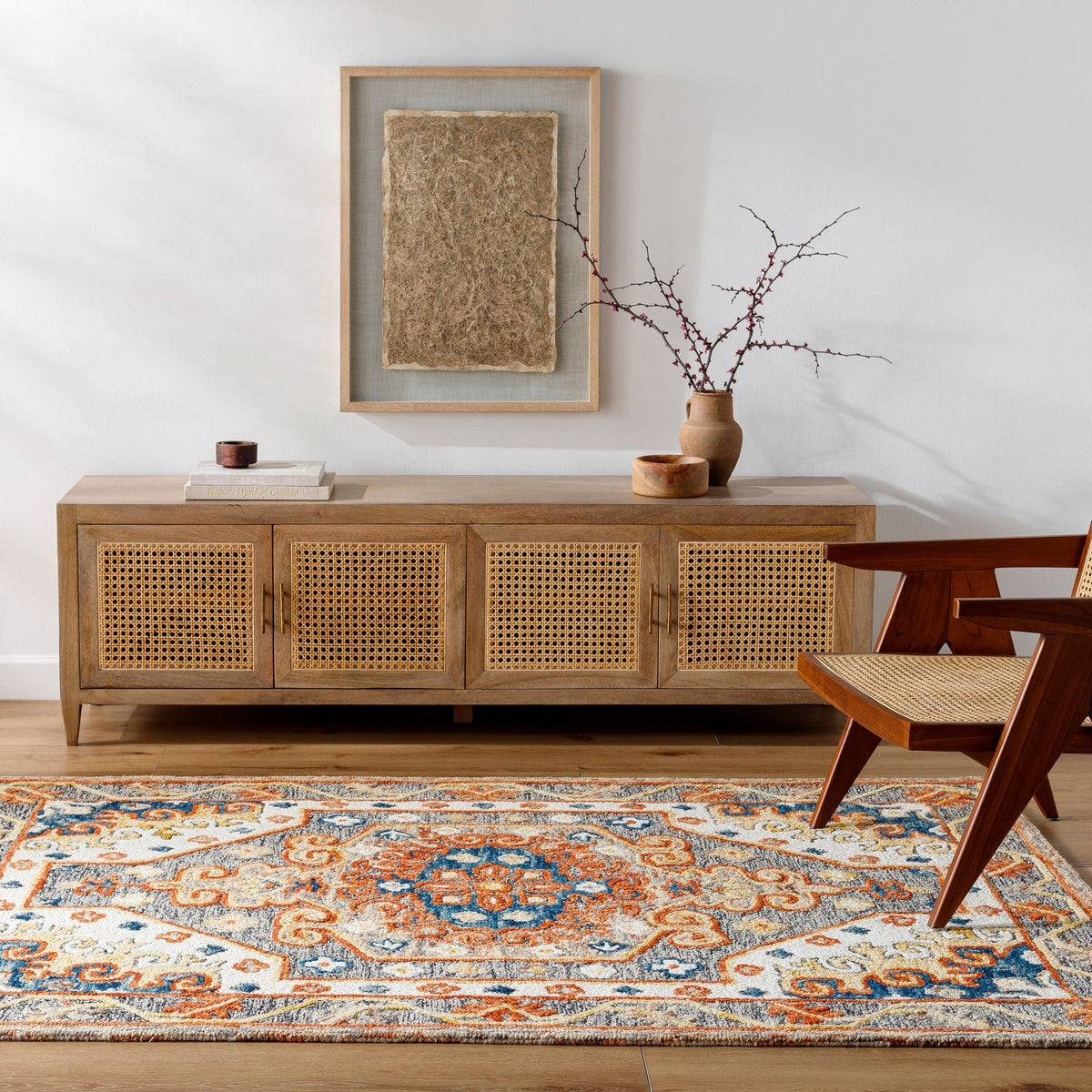 Surya Amita Amz-2300 Copper, Natural, Camel, Sage, Mocha, Khaki, Tan, Metallic - Silver Rug.