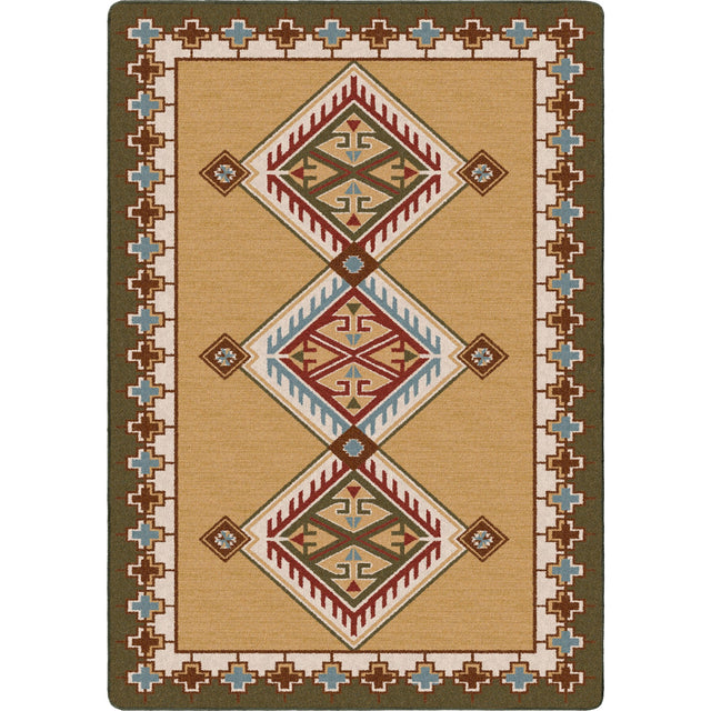 American Dakota Ancestry Green Rug